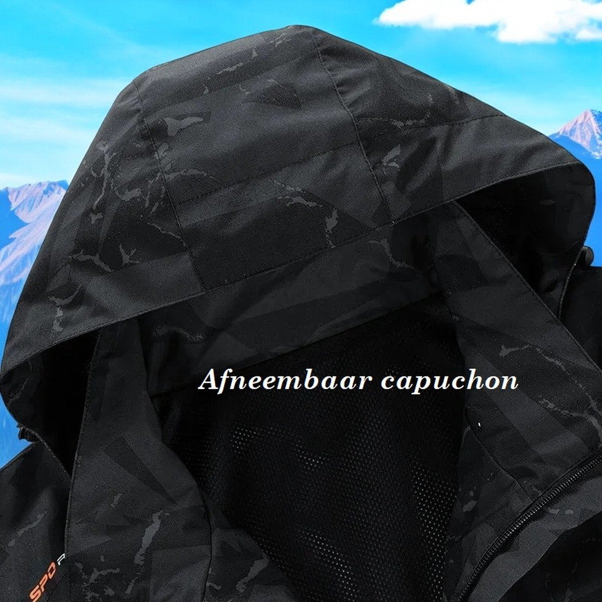 Aventury® Windjack - Windjack Heren - Regenjack - Regenjas Heren - Regenjas - Outdoorjassen - Maat L - Zwart