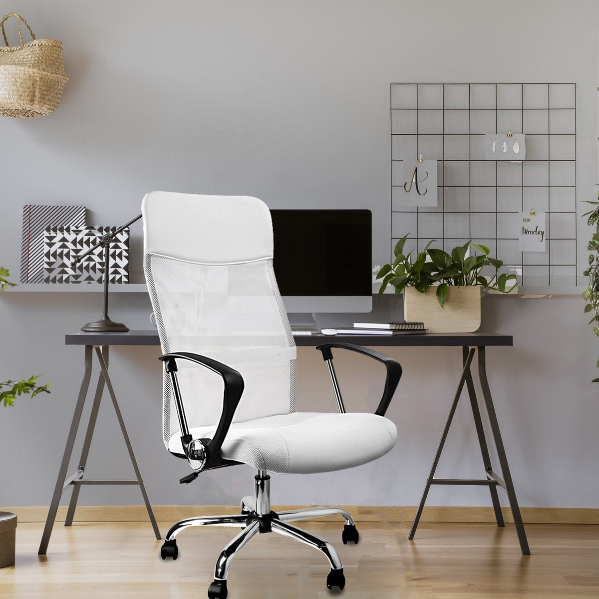 Casaria Office Chair with Mesh White