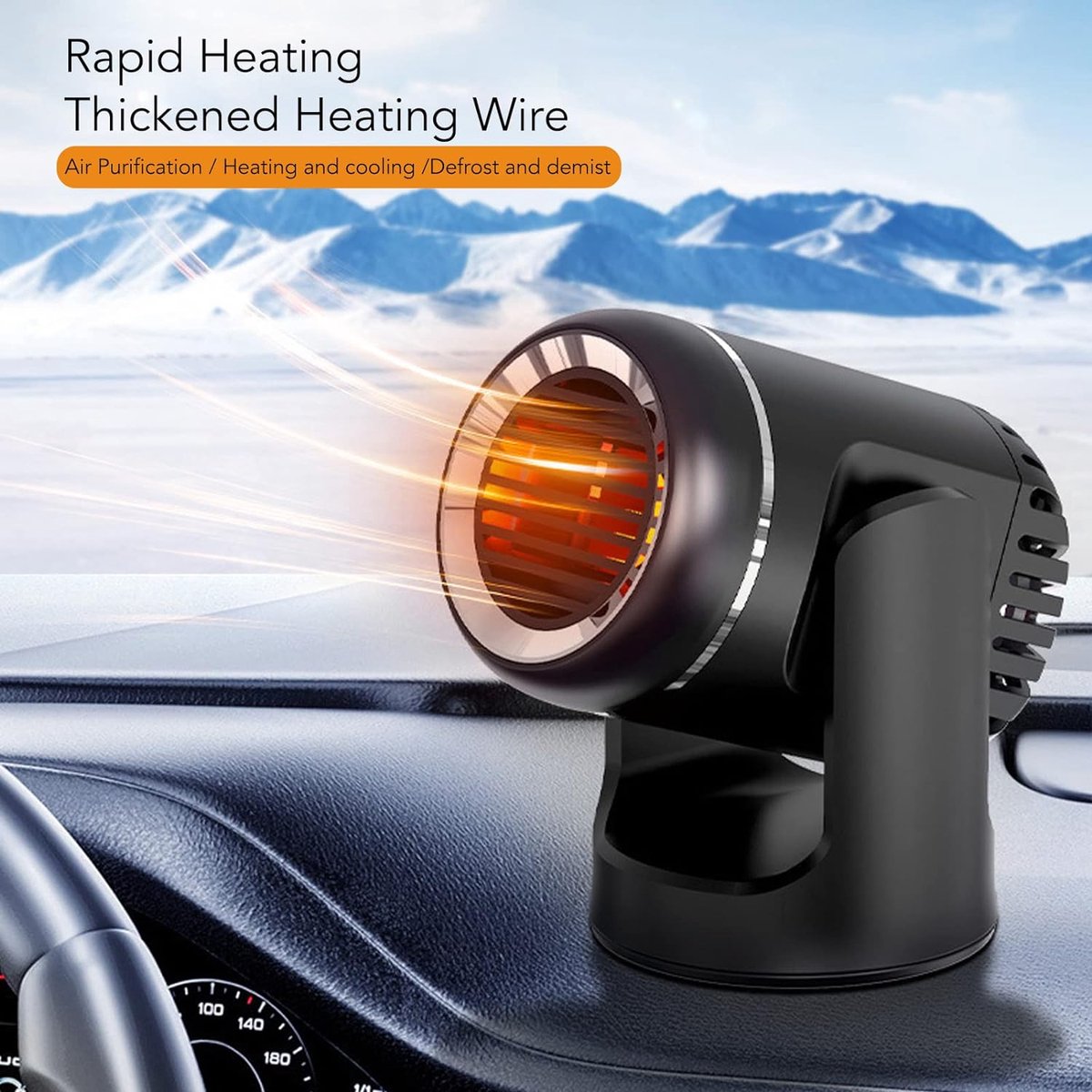 Auto verwarming - Auto heater - 12V - Autoverwarmer - Auto kachel - Auto verwarming ventilator - Must Have voor de winter!