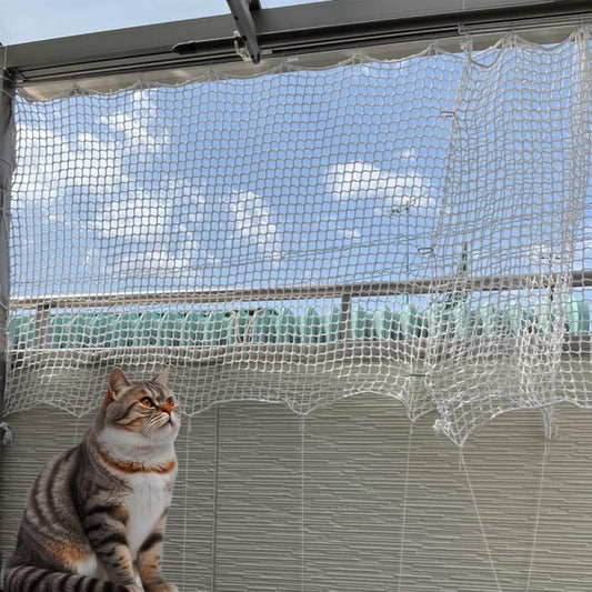 Kattennet voor balkon met valbeveiliging, veiligheidsnet, raambescherming en veelzijdig klimnet