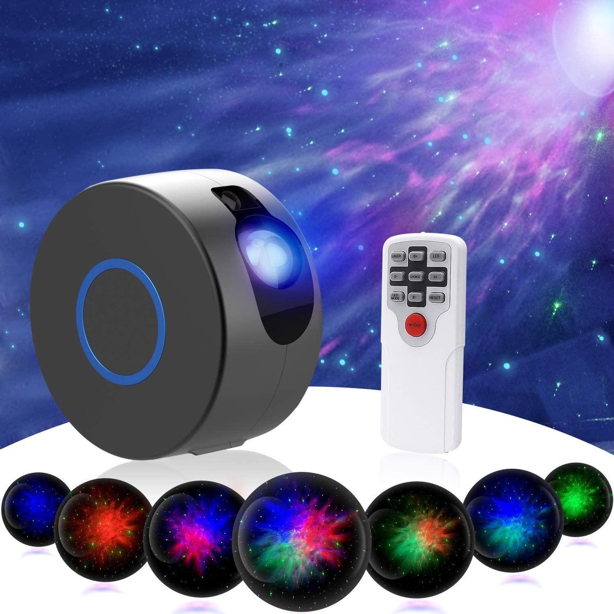 Star Projector - Projection Lamp - Galaxy Projector - Star Projector - Night Light - Starry Sky - LED Lamp - grey