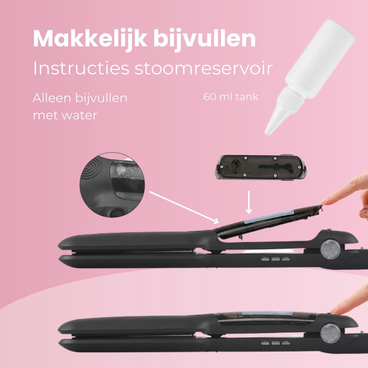 Steam Straightener - 4.0 - Steam Straightener Pod - Professional Hair Straightener - Curling Iron - Infrared Hair Straightener
