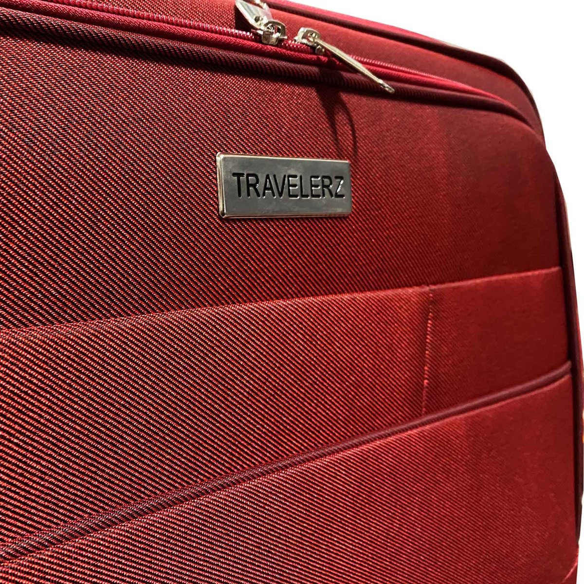Handbagage reiskoffer met wielen softcase 42 liter - met cijferslot - expander - voorvakken - rood
