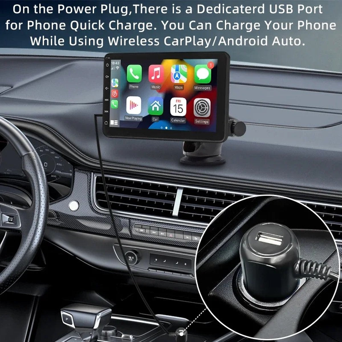 Carplay - Navigatiesysteem Auto - Autoradio - Achteruitkijk Camera - Apple - Carplay - Android - 7 inch - Touchscreen
