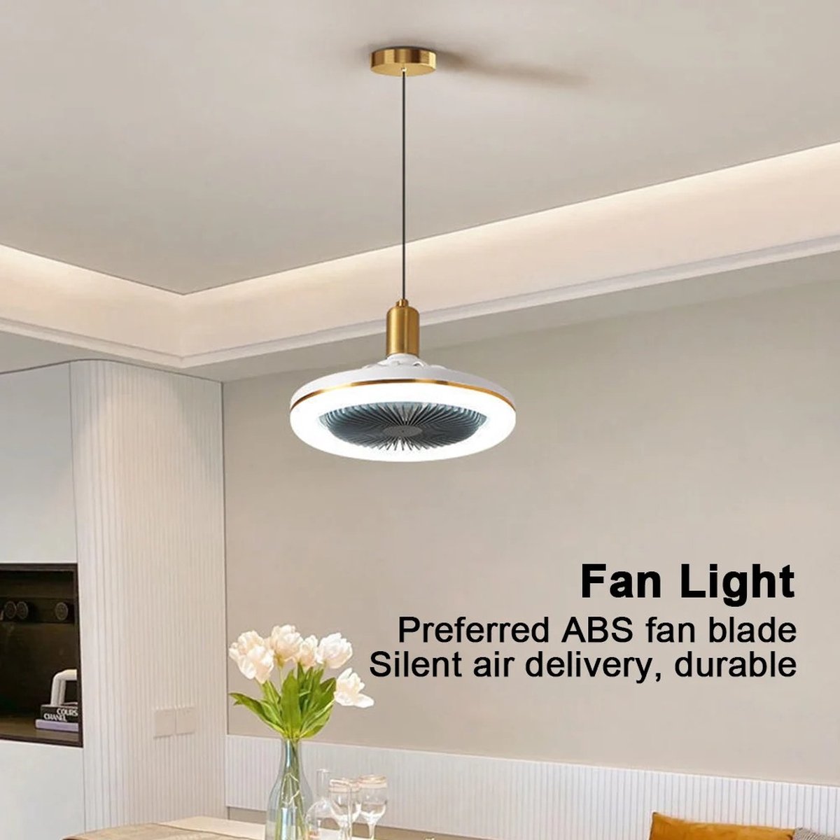 Ceiling Fan Bedroom - Ceiling Light With Fan - Ceiling Fan With Lights - Fan - Ceiling Fan Remote Control - Gold