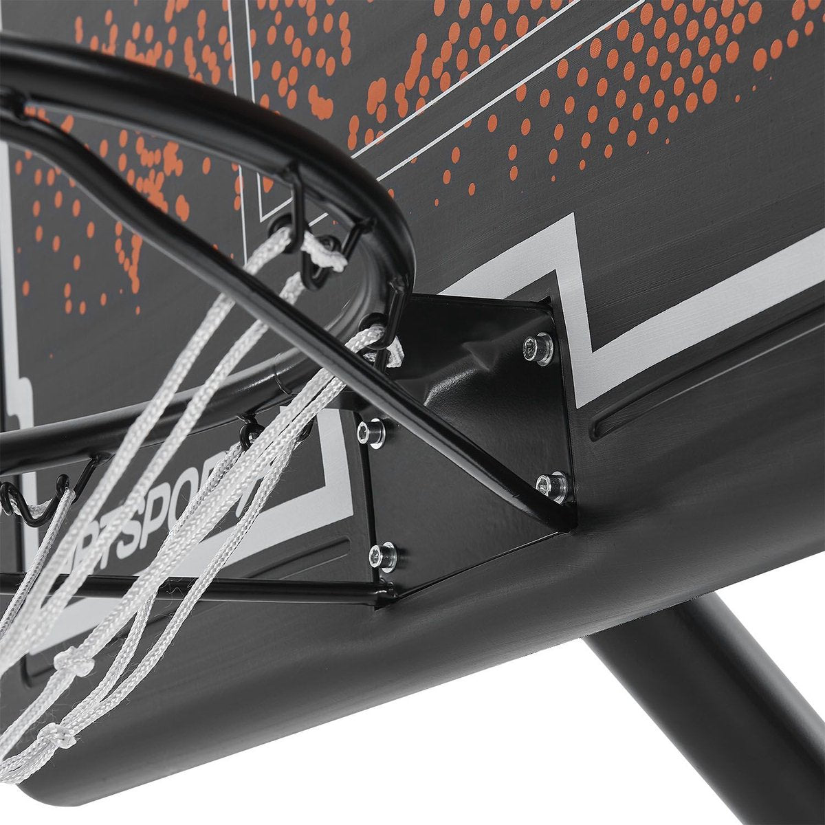 Mobile and height-adjustable basketball hoop