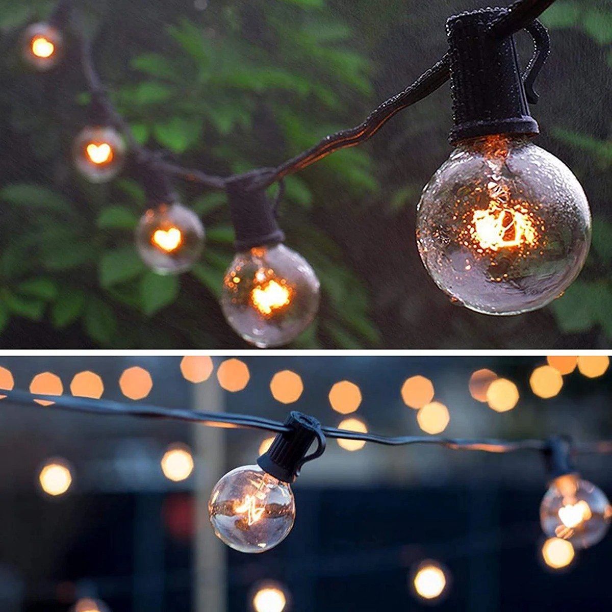 Lichtsnoer Buiten - Lichtslinger Buiten - Buitenlampjes - 22m - 50 lampjes - 7W per lichtbol - Decoratie