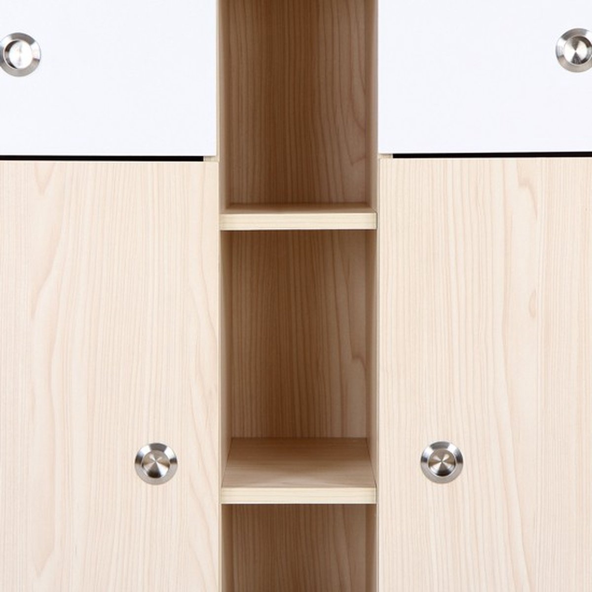 Infantastic - Babycommode met 2 grote lades en 5 vakken - Ladekast met Opbergruimte - Veelzijdig Omkleedmeubel met Organiser - 90x69x92 cm (LxBxH) - Eikenfineer