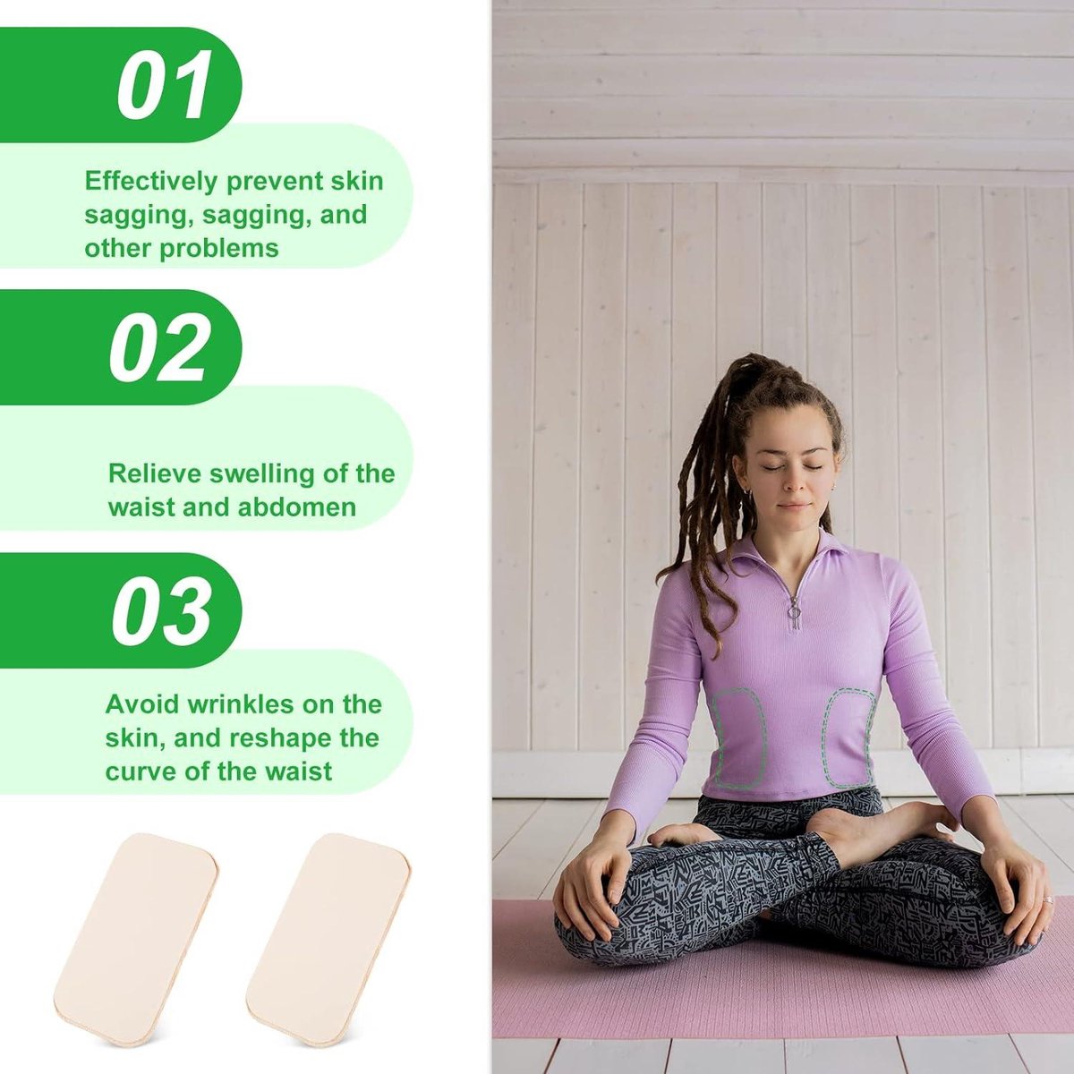 Abdominal Board Kit - Waist and Belly Shaping Board - 4 Pieces - Soft and Nicely Fitting foam board