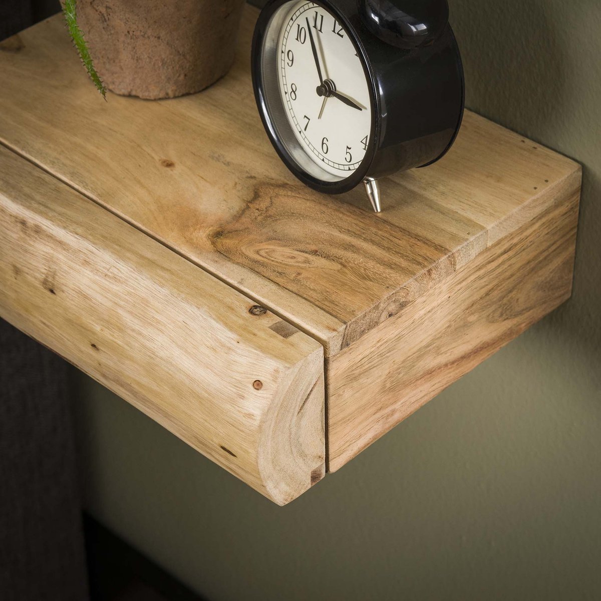 Nachtkastje Tree XS | 1 lade | set van 2 | bruin | hout | 20 x 30 x 8 cm | slaapkamer | modern design
