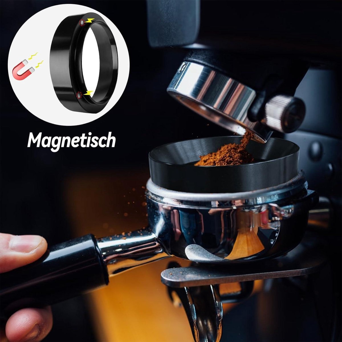 Tamper set - 5 accessoires voor koffie tampen inclusief tamper - 51 mm naalden - WDT Tool - reservenaalden - doseerring - 51 mm tampmat - barista's beginners experts