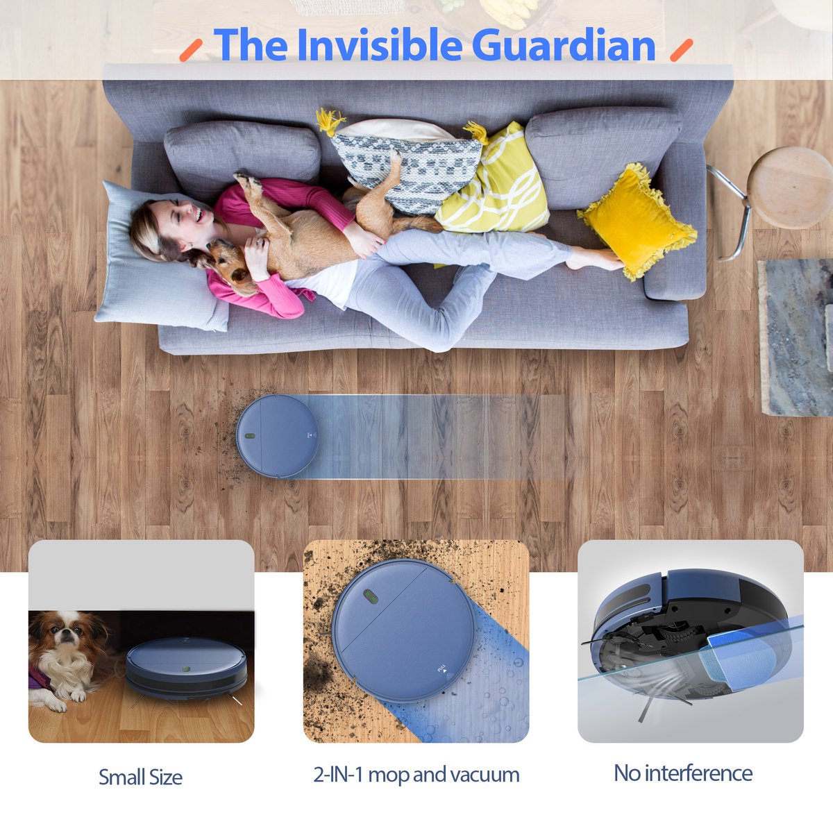 Robotstofzuiger met Dweilfunctie - Met Laadstation - Dweilrobot - Robotstofzuiger - Alexa - Perfect voor huisdieren - Met afstandsbediening en app
