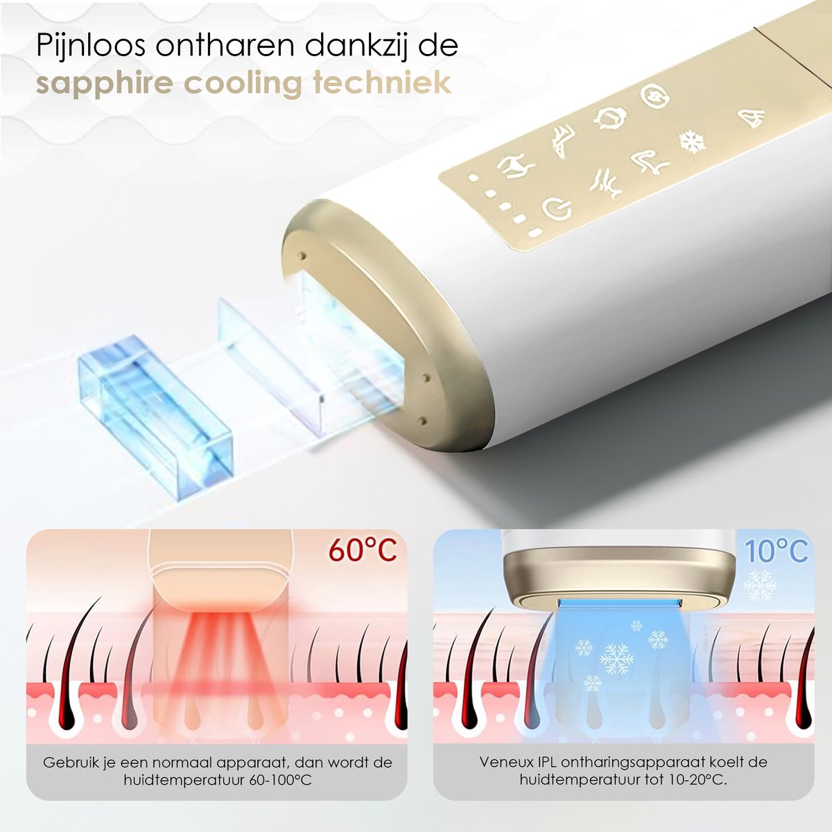 Veneux® Laser Hair Removal Device - Hair Removal Devices - Hair Removal - Sapphire Technology
