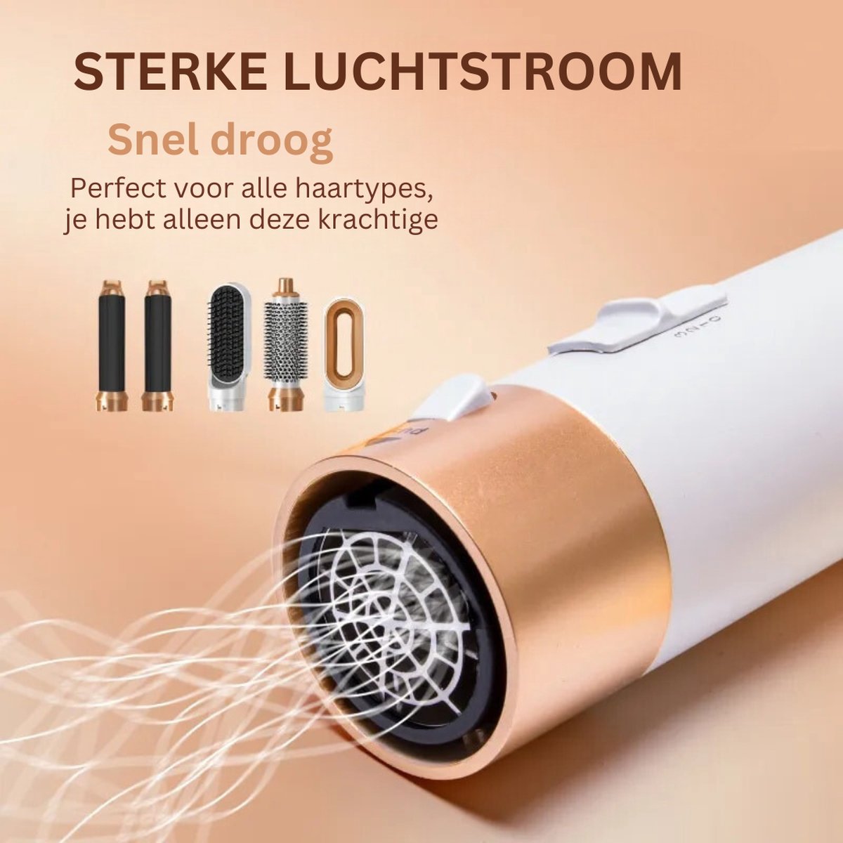 5-in-1 Multi Styler - Krultang 5-in-1 - Föhnborstel - Krultang - Styler - Opbergcase