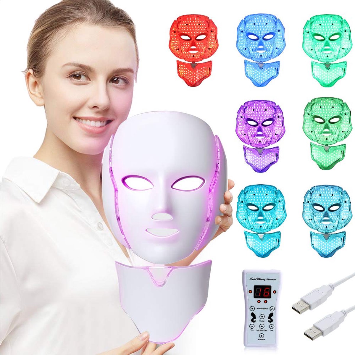 VENEUX® - LED gezichtsmasker - LED masker - Huidverzorging - Lichttherapie