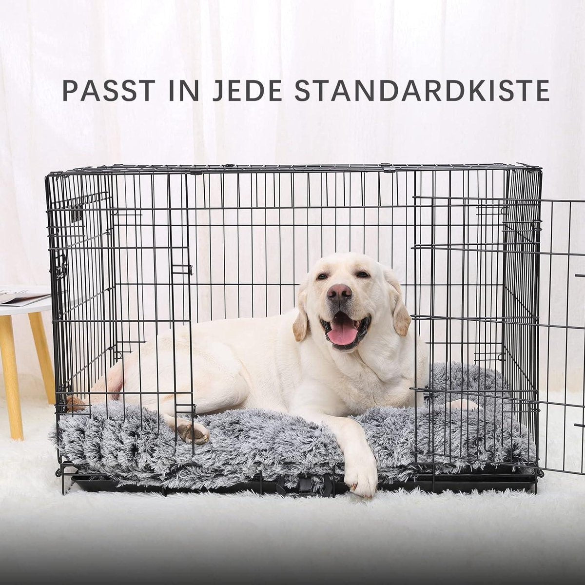 Large Washable Calming Fluffy Anti-Anxiety Dog Crate Mattress - Deluxe Plush Dog Mattress - 90x60cm dog bed pouch