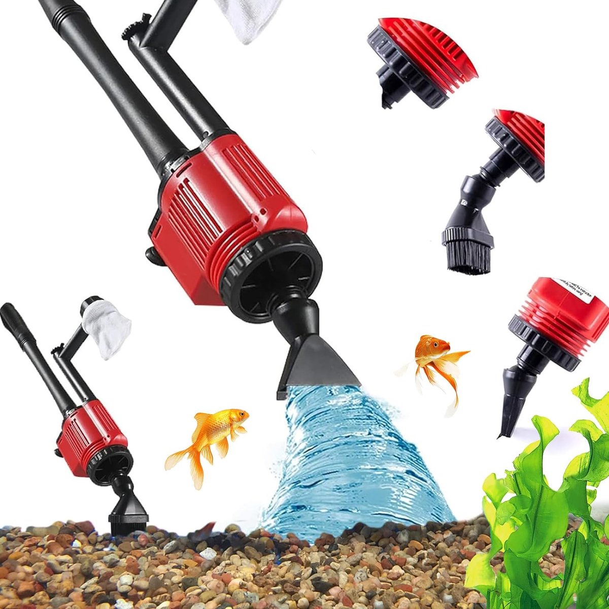 Aquariumstofzuiger - Aquarium bodemreiniger - Aquarium schoonmaakset - Aquariumreiniging en schoonmaken - Elektrisch