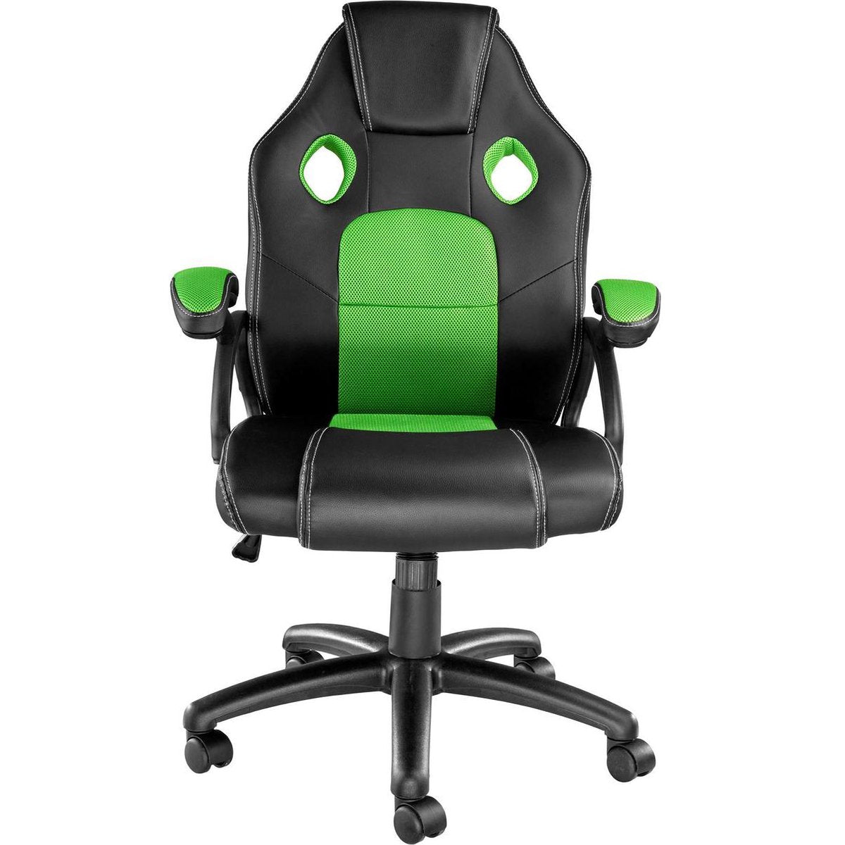 tectake® - bureaustoel gamingstoel - luxe bureaustoel kantoorstoel - racingstoel bureaustoel gamestoel Mike - zwart/groen
