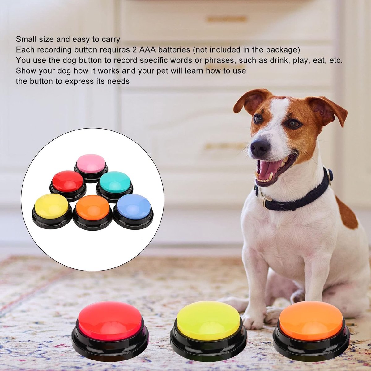Talk button - Dog button - Dog buttons - Talk buttons - Talk button - Dog talk button - Talk button for dogs - Voice Recorder - With recording function - Dog trainer - Dog training - Training for Dogs - Dog toys - Dog intelligence