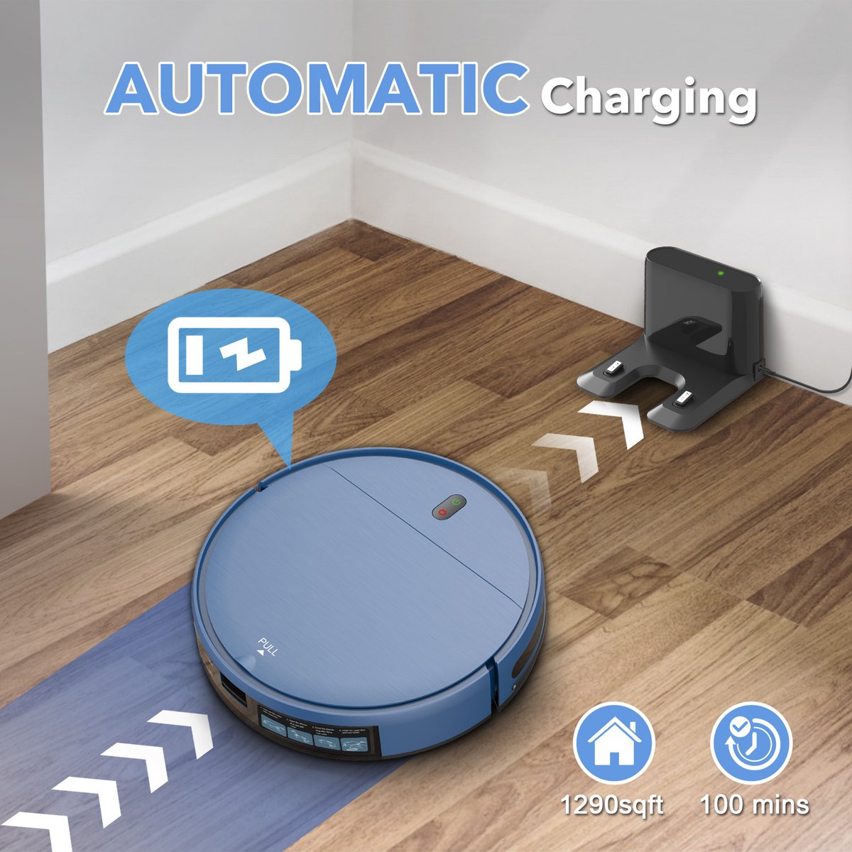 Robotstofzuiger met Dweilfunctie - Met Laadstation - Dweilrobot - Robotstofzuiger - Alexa - Perfect voor huisdieren - Met afstandsbediening en app