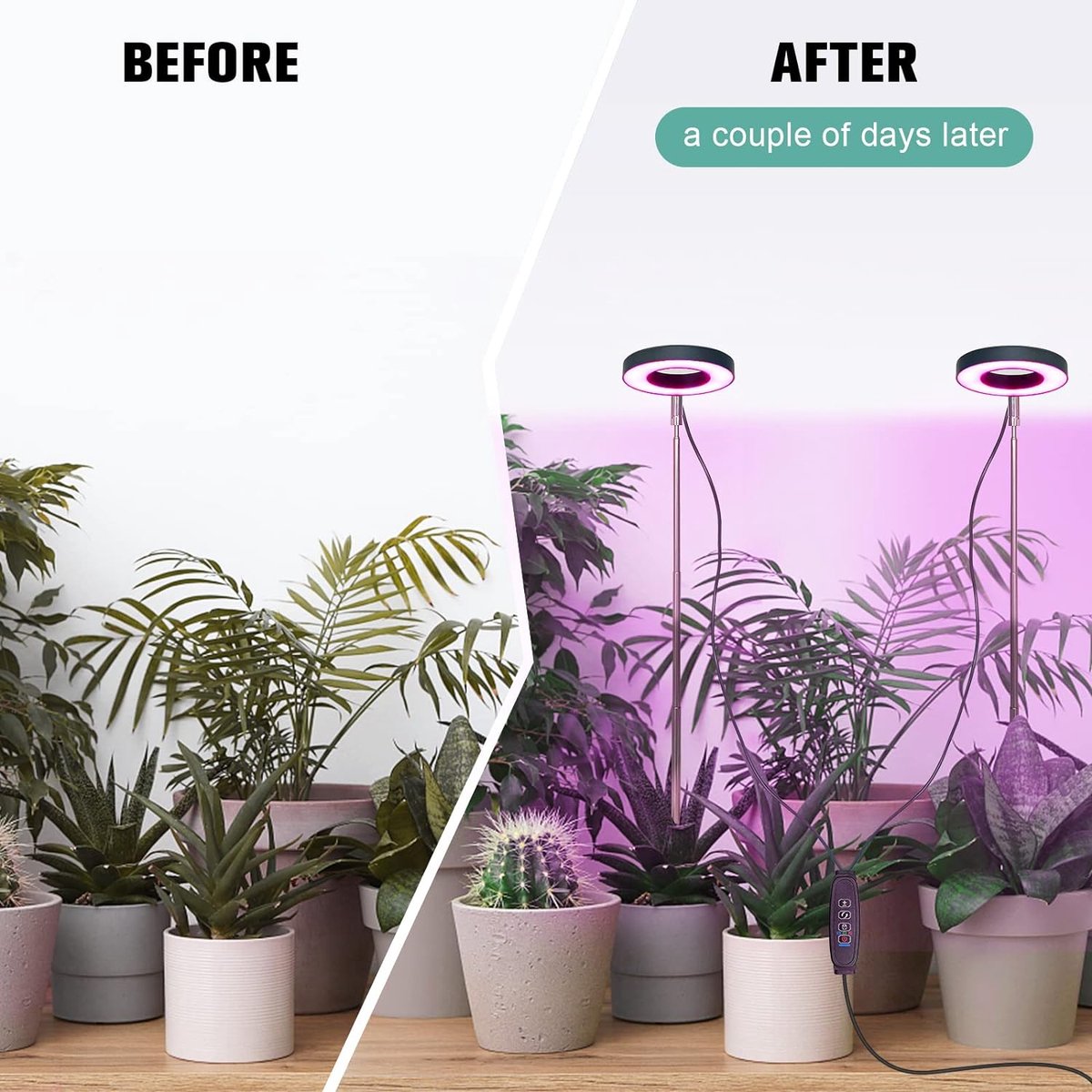 Equivera Groeilamp met 2 koppen - LED - Kweeklamp - Plantenlamp
