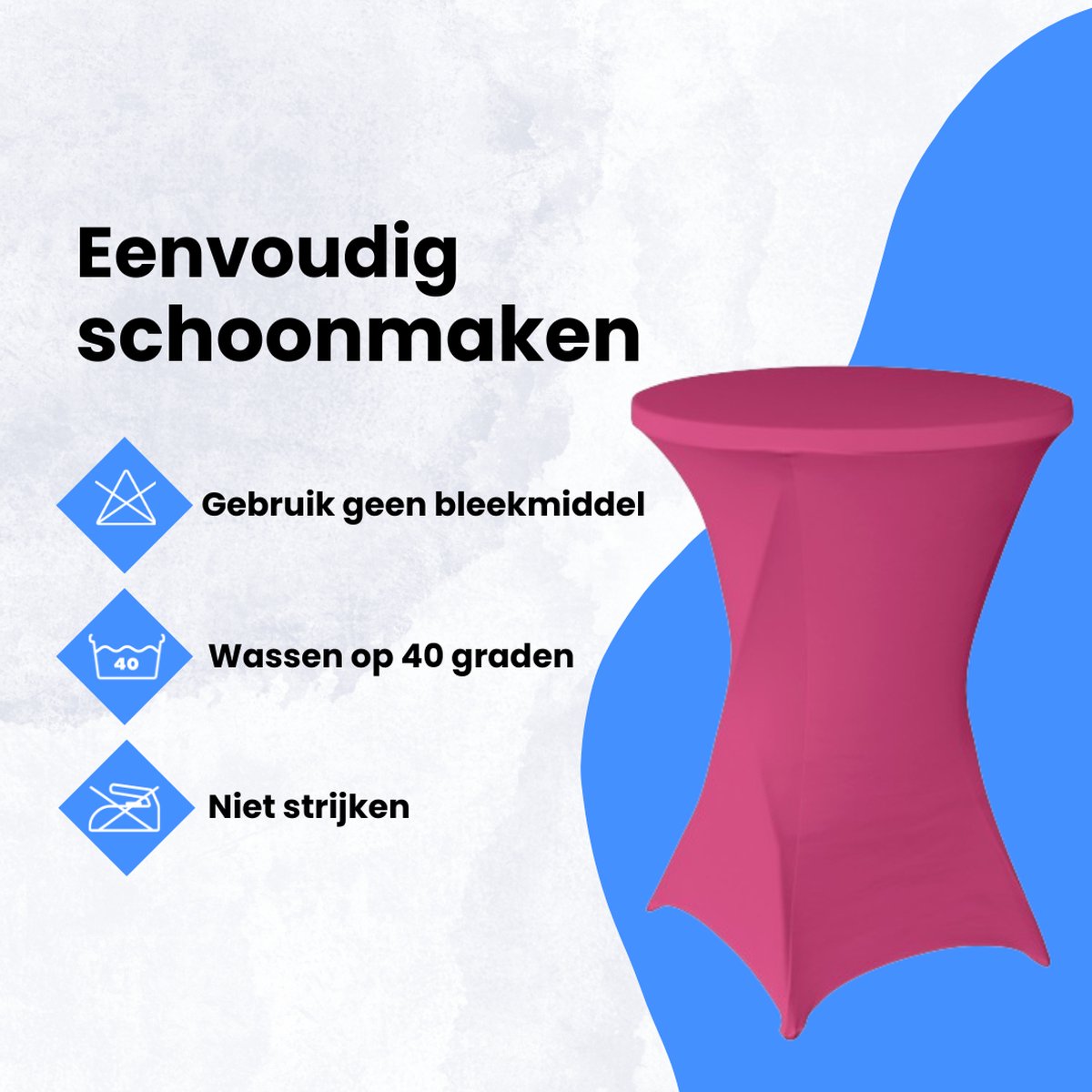 Statafelrok Roze 4x – Extra dik & Sterk - Ø80-85 x 110 cm – Tafelhoezen voor Statafel – Partytafel Tafelrok – Stretch 4 stuks Statafelhoes - Sta Tafel Hoes - Staantafelhoes – Trouwerij - Robuust en weerbestendig – Cocktailparty