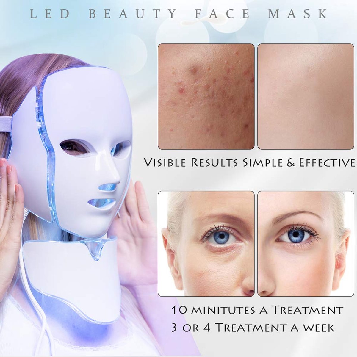 VENEUX® - LED gezichtsmasker - LED masker - Huidverzorging - Lichttherapie