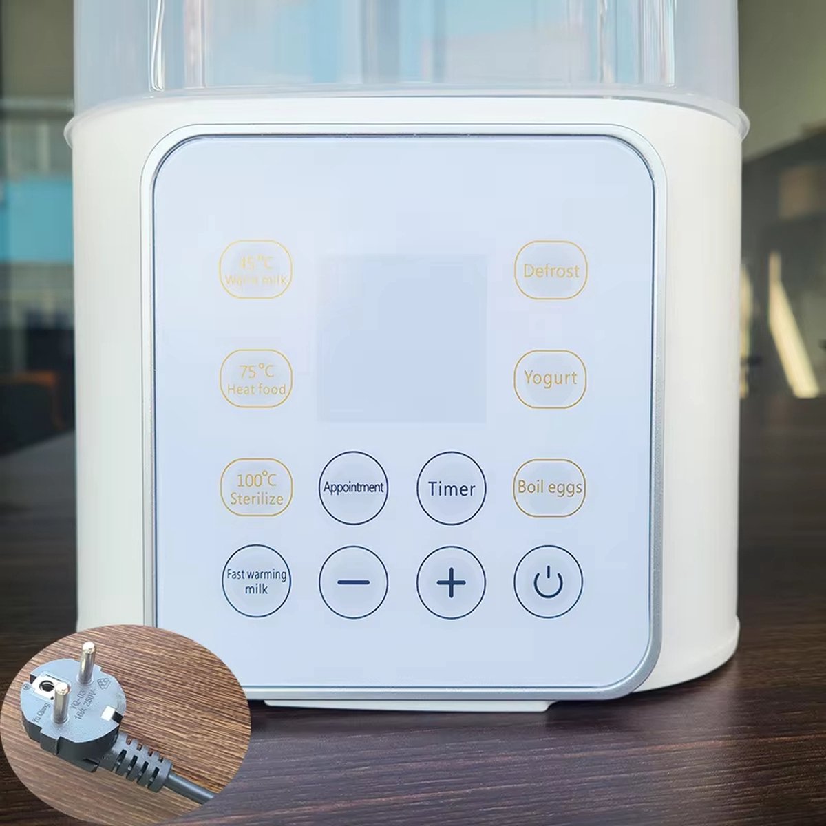 Flessenwarmer - Multifunctioneel - Babyaccessoires - Voedselverwarmer - Melkverwarmer - Sterilisator - Met Nauwkeurige Temperatuurregeling - 220v - Ook Geschikt Voor Grotere Flessen - Snel Op Temperatuur