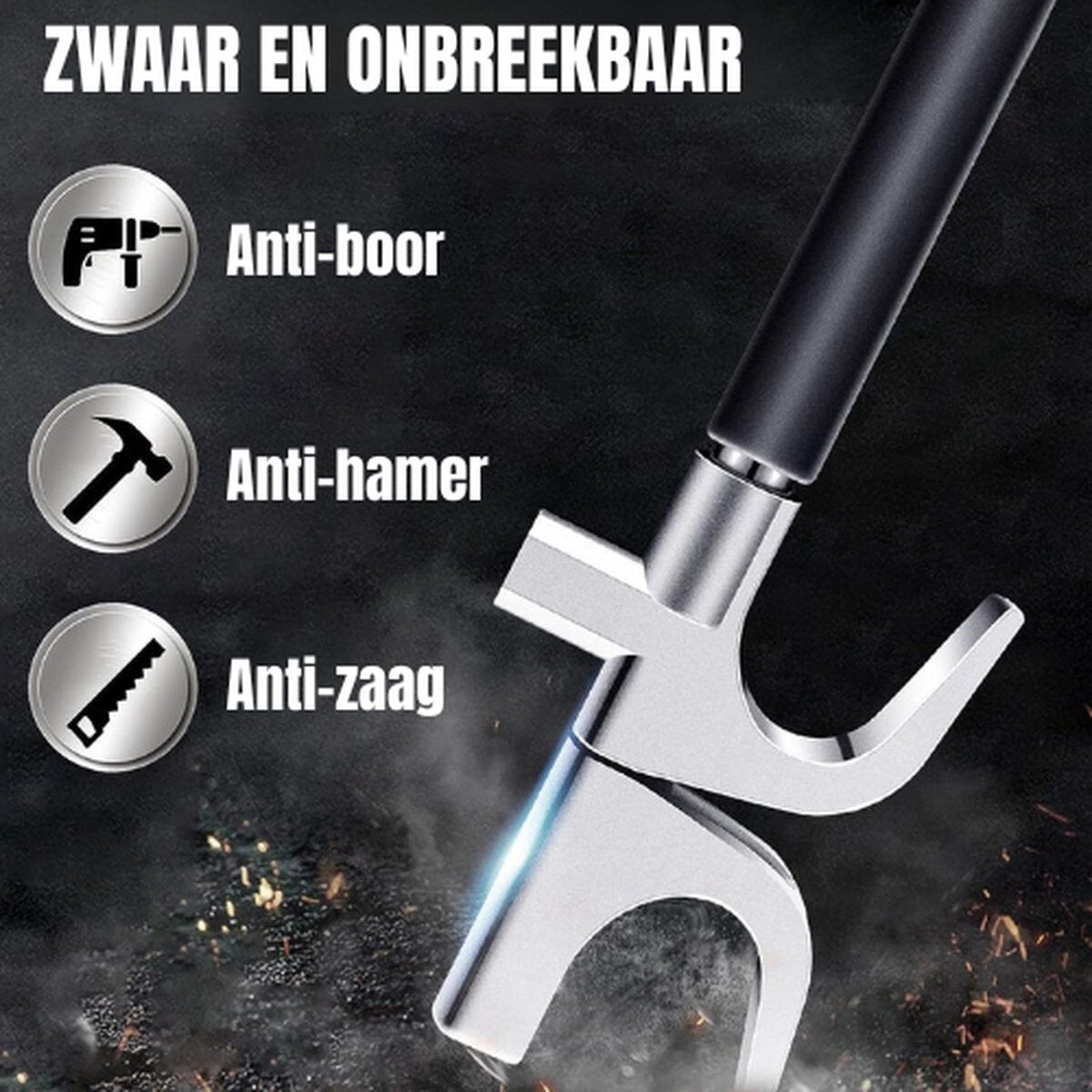 Stuurslot - Stoplock - Blauw - Anti Diefstal - Auto Beveiliging - Universeel - 3 Sleutels - Auto - Camper - Bestelwagens - Vrachtwagens