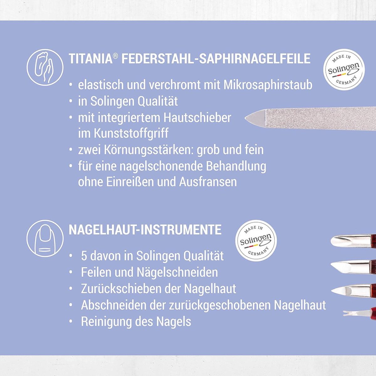 Manicureset 10-delige ijdelheid manicure - pedicure set Duitsland - Premium stalen teennagel - vingernagel trimmer - nagelriemsnijder pincet - nauwkeurige teennagel vingernagel verzorging.