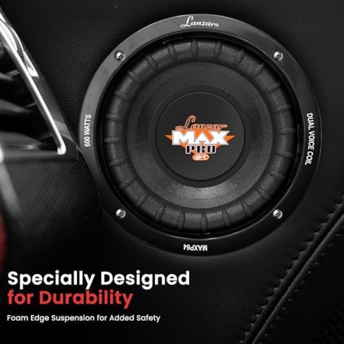 Max Pro 600 W 6.5 inch 4 Ohm auto subwoofer met kleine behuizing