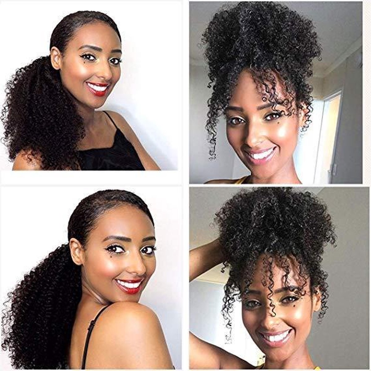 Paardenstaart Afro Kinky Krullend - 14 inch