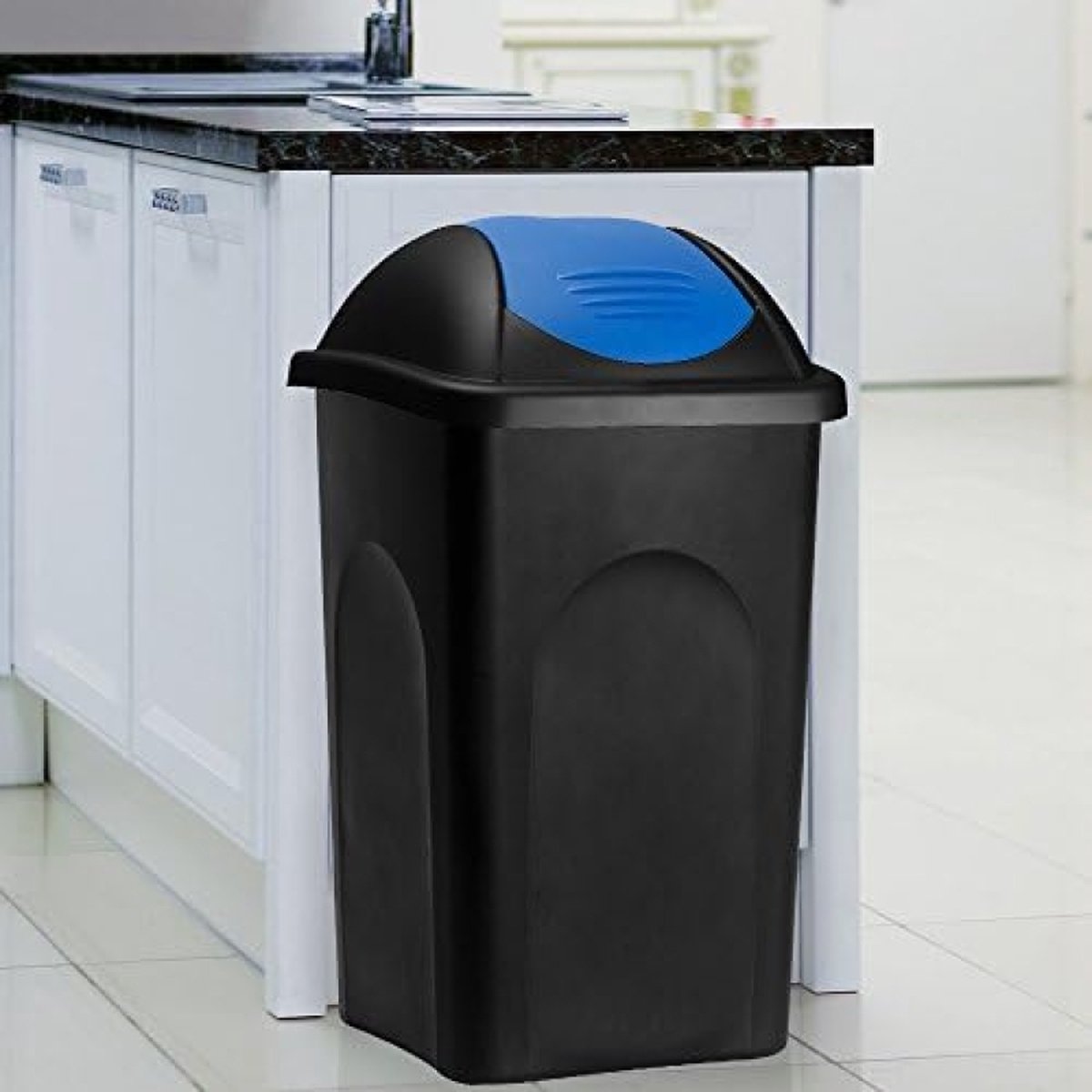 Afvalbak Vuilnisbak Klap Deksel 60 Liter Vuilnis Bak Afval Container Kunststof Keuken Prullenbak Huis
