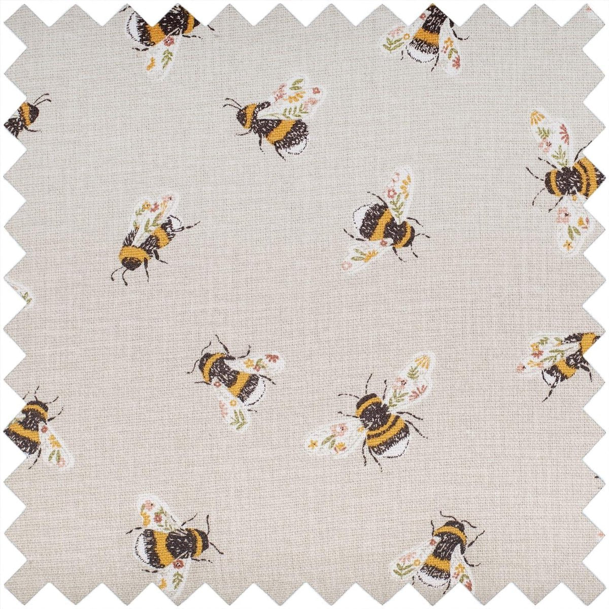 Sewing Box Hobby Gift - Exclusive medium craft box with accessory drawer and pincushion - PVC handle - 185 x 255 x 145 cm - Embroidered Bees Sewing Box