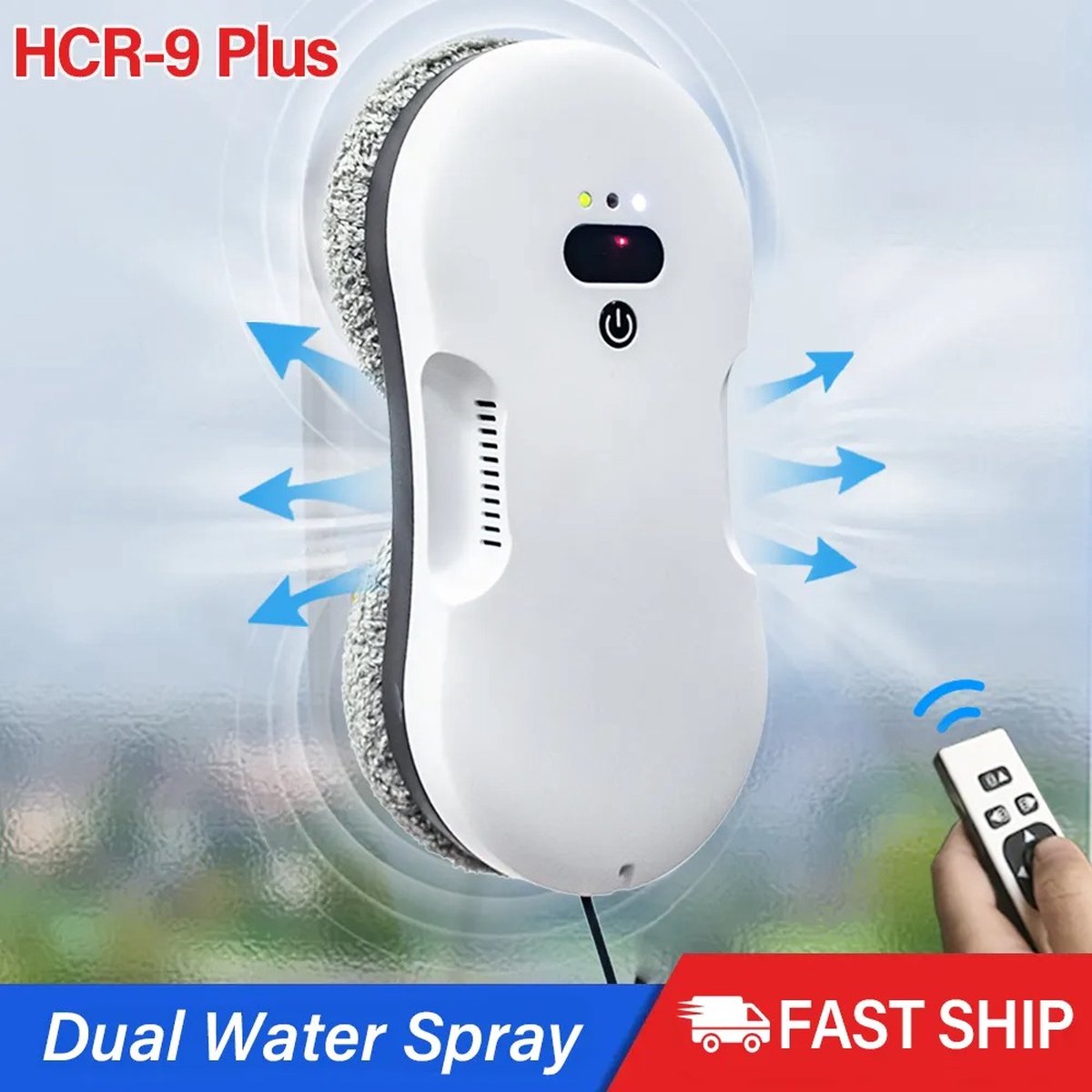 HCR-9 Plus Robot Glazenwasser - Ramenwasser - Ultrasone Water Spuiten - Robot Ramenwasser - Elektrische Glazenwasser