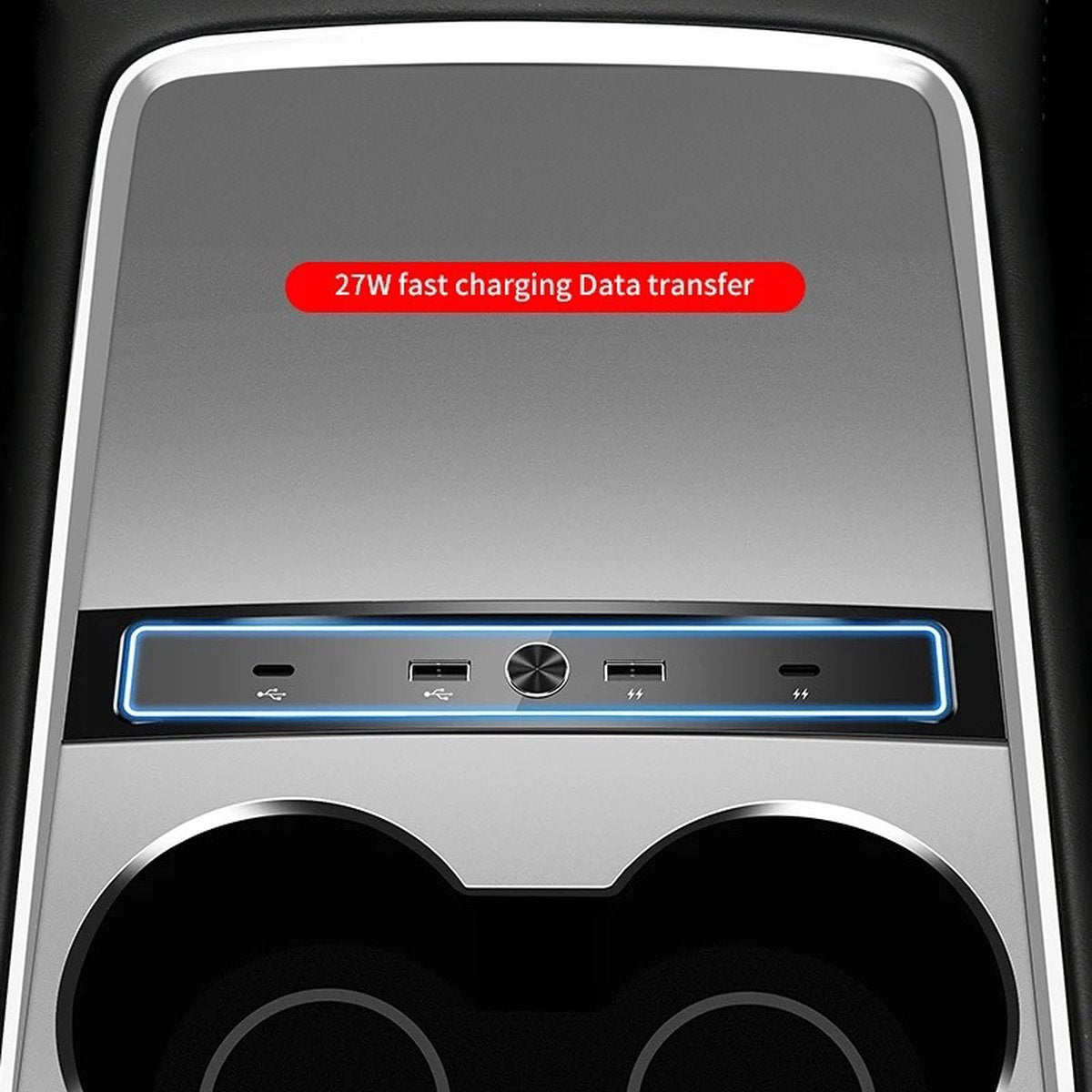 Tesla Model Y en Model 3 USB Hub 4-in-1: Premium Accessoire voor Nederland & België