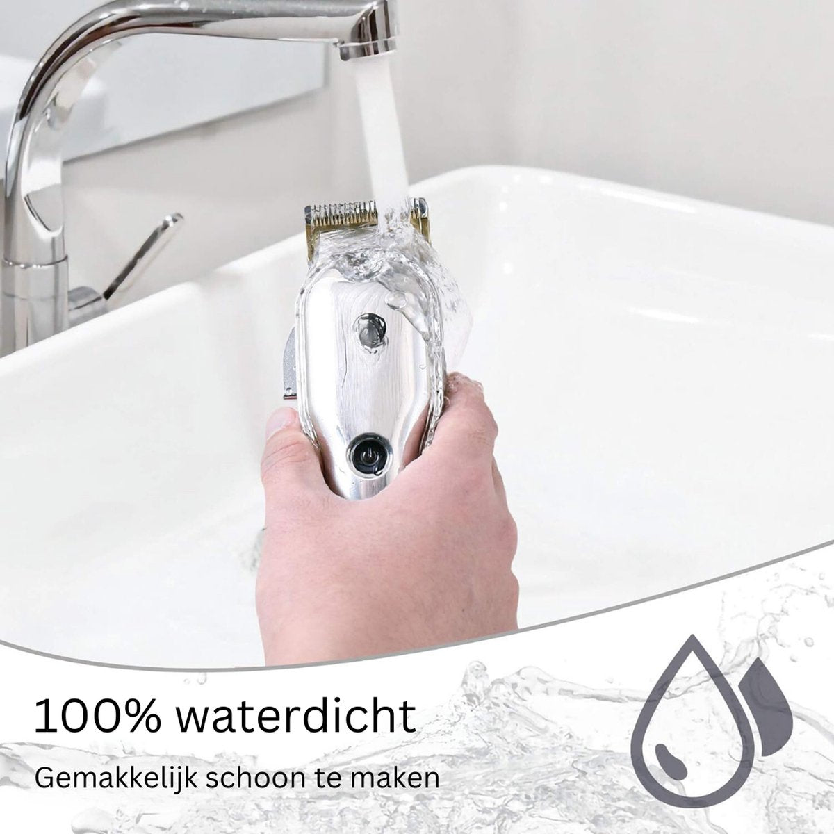 Tondeuse Mannen Hoofdhaar – Haartondeuse – Draadloze Baardtrimmer – Baardtrimmer – Trimapparaat Met Meerdere Opzetstukken – Kapperset Met Kappersmantel – Waterdichte Tondeuse