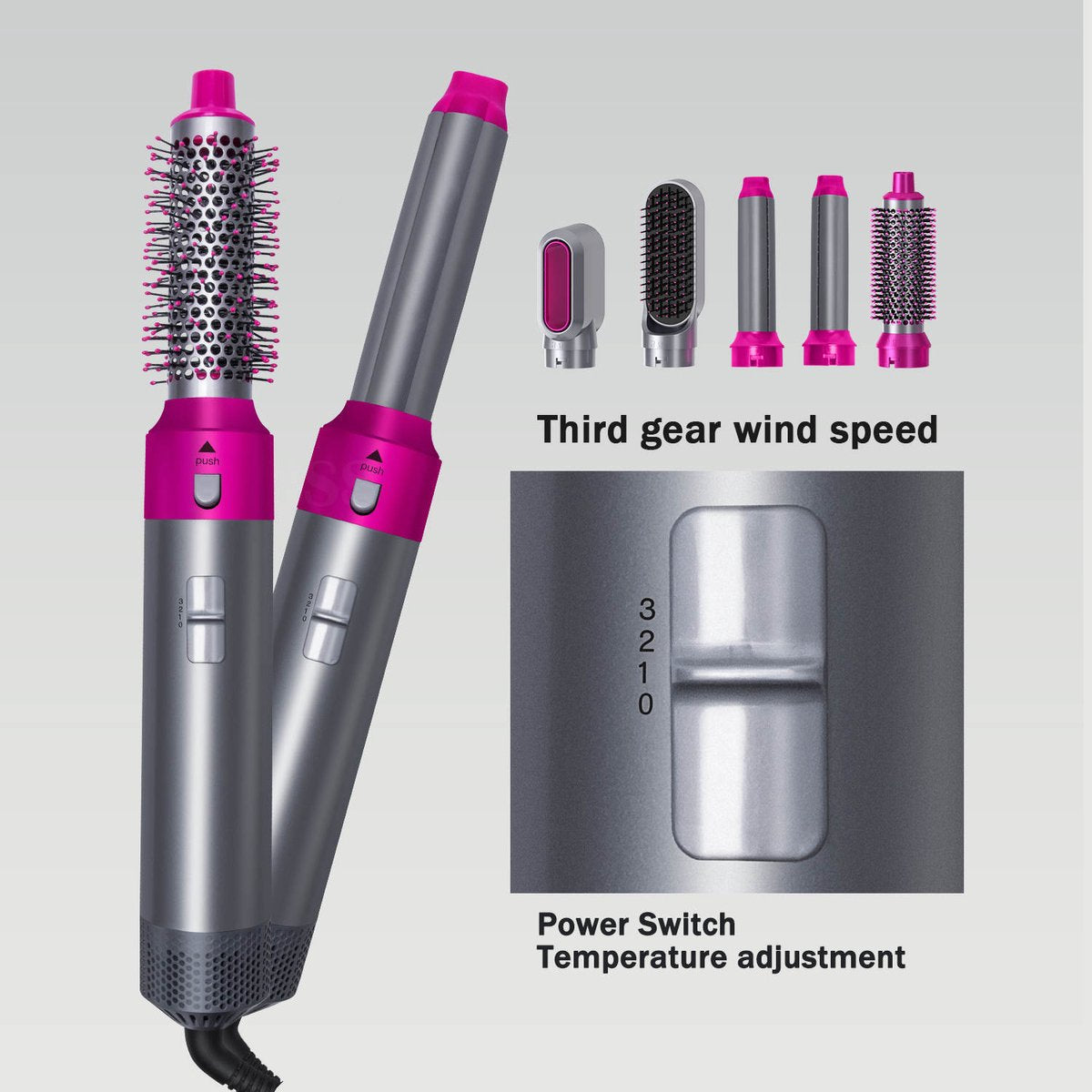 Kwaliteit Toppers® Airstyler Krultang 5-in-1 Multistyler Föhn - Föhnborstel - Hairwrap - TikTok - Special 2023 Edition