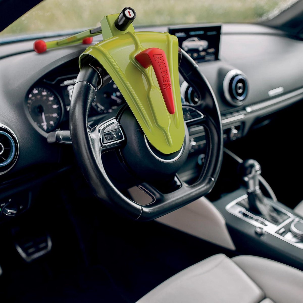 Universele antidiefstalbescherming voor autostuurwielslot met versterkte legering - Bullock Defender stuurslot auto met keurmerk