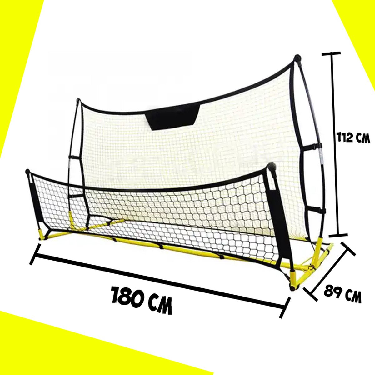 Football Rebounder - INCL. CARRY BAG - 2-in-1 Rebounder - Football Training Equipment - Kickback - Football Bouncer - Football Goal - Football Gear - Football