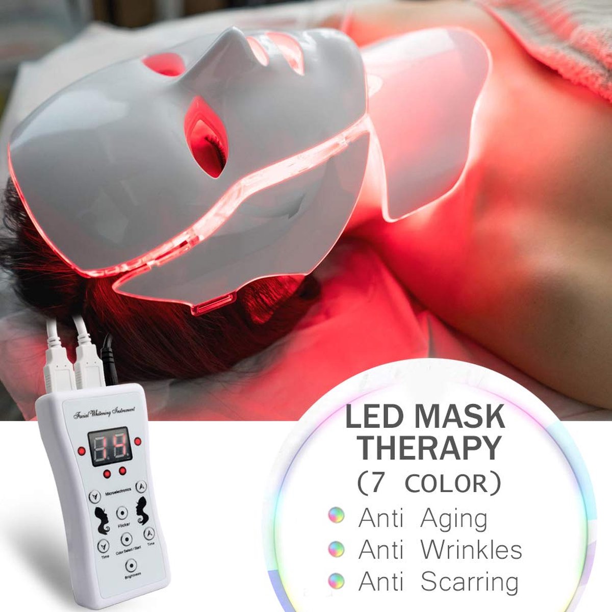 VENEUX® - LED gezichtsmasker - LED masker - Huidverzorging - Lichttherapie