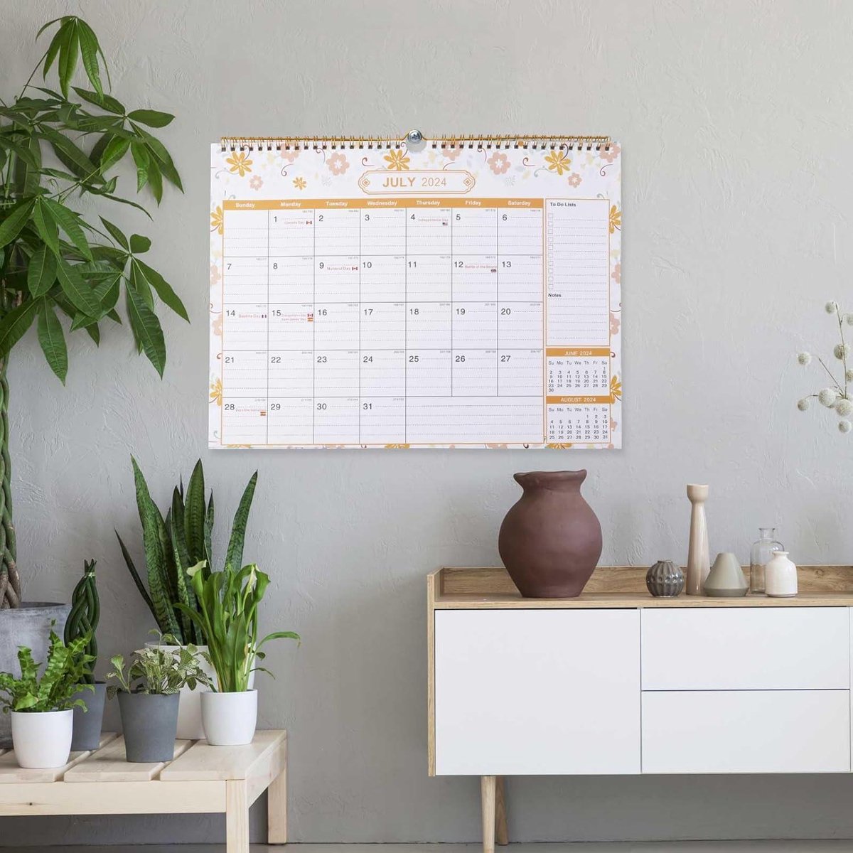 Large Wall Calendar 2024-2025 3048x38cm - Monthly Wall Planner - Home, Office, School Calendar 2025 Monthly Calendar