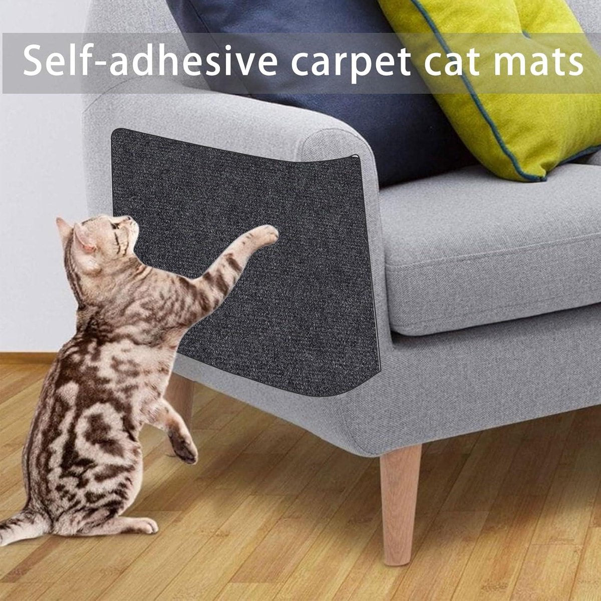 Self-adhesive cat scratching mat - 2 metres x 40 cm - DIY scratch mat - trimmable carpet - cat scratching mat - cat wall
