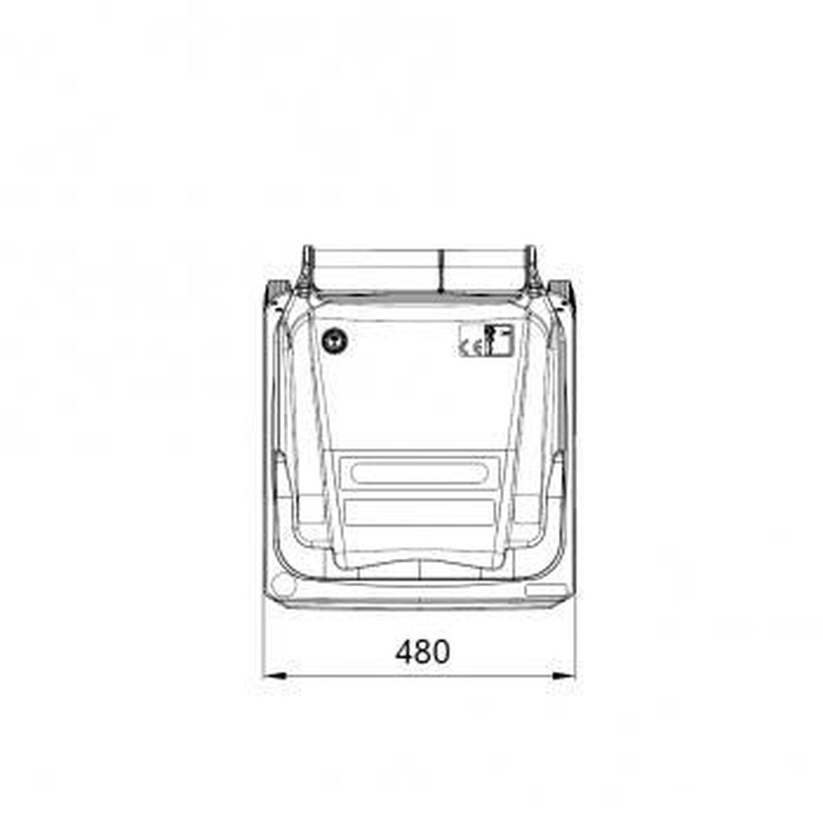 Mini Container - 120 liter Geel - Kliko Afval Container 120liter - Afvalbak 120l