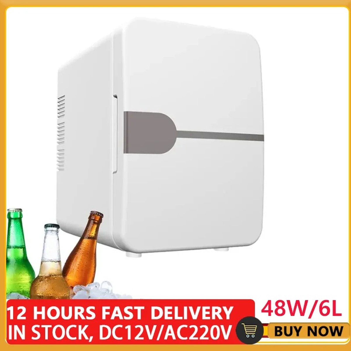 MELY minikoelkast - elektrische koelbox - campingkoelkast - draagbare autokoelkast - incl. USB-kabel - 12 Volt/220V - 6L