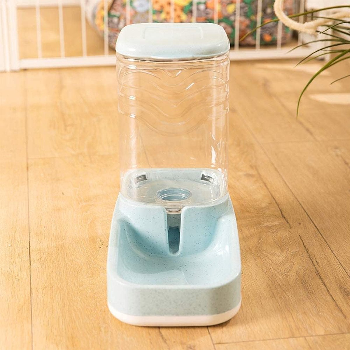 Automatic Food and Water Dispenser for Cats and Dogs, 3.8 L, Automatic Feeder and Water Dispenser in Set, Dog Bowl Water Bowl (3.8 L, Blue Pet Drinking)