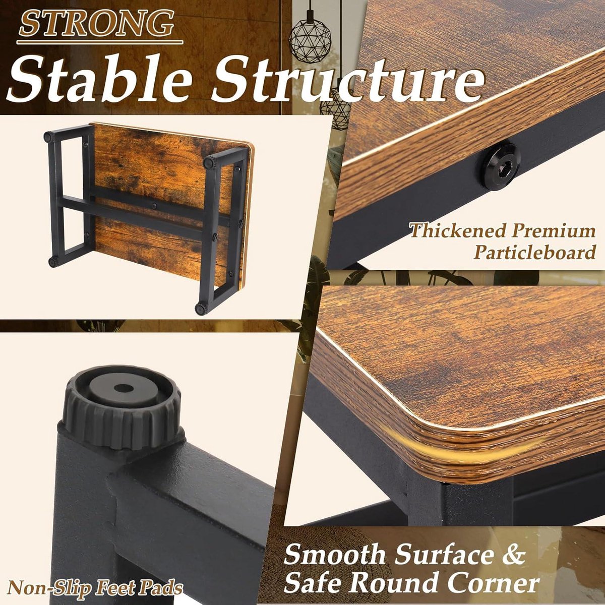 Adult Stool 165 cm - Anti-slip Rubber Stitching - Indoor Outdoor - Wooden Quilt Stool - Load Capacity 120 kg