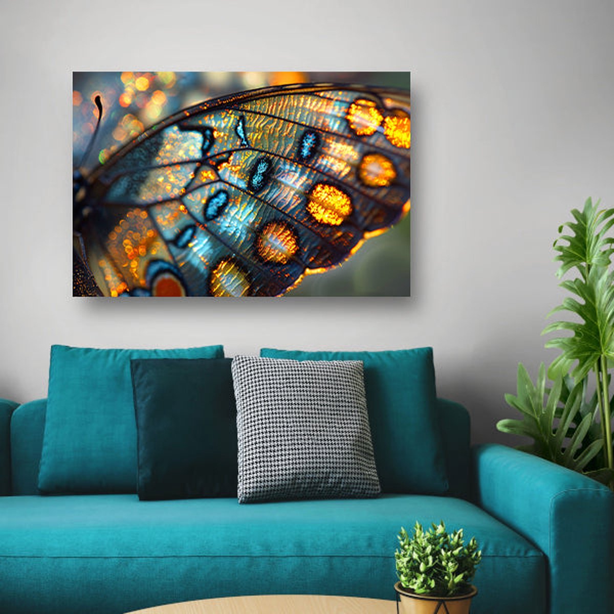 Butterfly painting - Animal glass paintings - Glass painting Light - Paintings on glass industrial - Plexiglass paintings - Paintings & posters acrylic glass 60x40 cm