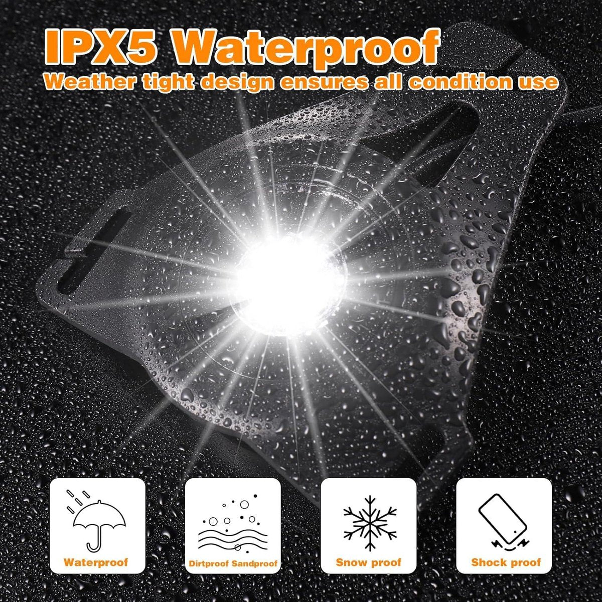 Hardlooplicht USB-oplaadbaar 360° reflecterend borstlicht waterdicht - JIZZU 250 lumen led-borstlamp sport looplicht Hardloopverlichting