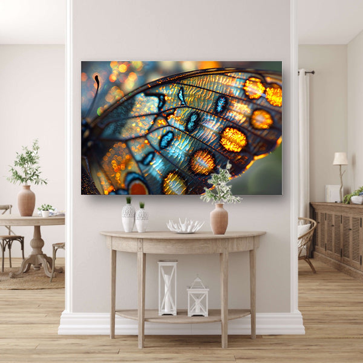 Butterfly painting - Animal glass paintings - Glass painting Light - Paintings on glass industrial - Plexiglass paintings - Paintings & posters acrylic glass 60x40 cm